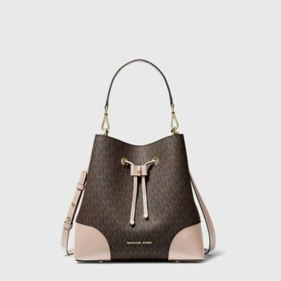 New MICHAEL KORS Mercer Gallery Medium Logo Shoulder/Satchel Bag w/Zip Wallet